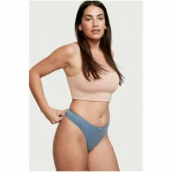 Victoria’s Secret Victoria's Secret 100 Percent Cotton Thong Panty Toasted Almond Leopard