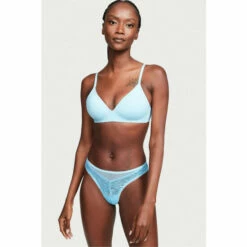 Victoria’s Secret Victoria's Secret Lace Stripe Waist Thong Panty