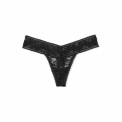 Victoria’s Secret Victoria's Secret Black Lacie Floral Stripe Thong Panty -Victoria's Secret Shop unnamed file 1720