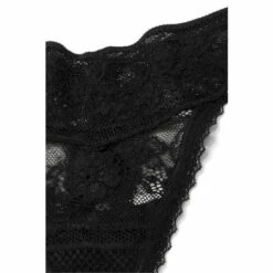 Victoria’s Secret Victoria's Secret Black Lacie Floral Stripe Thong Panty -Victoria's Secret Shop unnamed file 1721