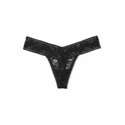 Victoria’s Secret Victoria's Secret Black Lacie Floral Stripe Thong Panty -Victoria's Secret Shop unnamed file 1722