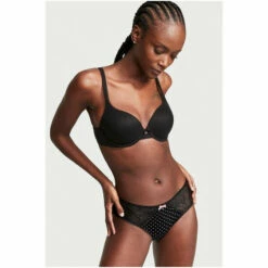 Victoria’s Secret Victoria's Secret Blue Lace Panel Cheeky Panty