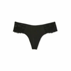 Victoria’s Secret Victoria's Secret No Show Floral Lace Thong Panty Black -Victoria's Secret Shop unnamed file 229