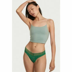 Victoria’s Secret Victoria's Secret Lace Stripe Waist Thong Panty