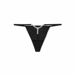 Victoria’s Secret Victoria's Secret Black Micro Rhinestone VString Panty -Victoria's Secret Shop unnamed file 2480