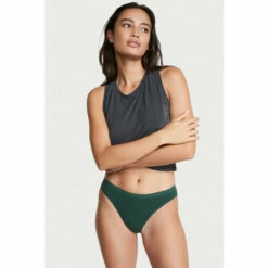 Victoria’s Secret Victoria's Secret Enchanted Green Stretch Cotton Bikini Panty