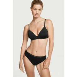 Victoria’s Secret Victoria's Secret Black Seamless Logo Brief Panty