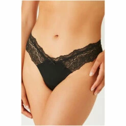 Victoria’s Secret Victoria's Secret Black Floral Lace Thong Panty -Victoria's Secret Shop unnamed file 289