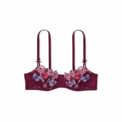 Victoria’s Secret Victoria's Secret Burgundy Purple Embroidered Unlined Balcony Bra -Victoria's Secret Shop unnamed file 2938