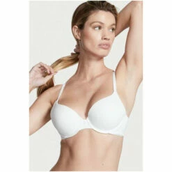 Victoria’s Secret Victoria's Secret VS White Smooth Lace Trim Full Cup Push Up T-Shirt Bra