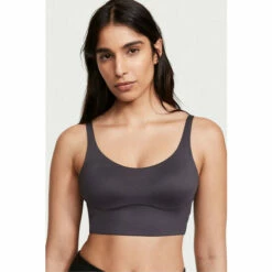 Victoria’s Secret Victoria's Secret Onyx Grey Allegro Medium Support Strappy Sport Bra