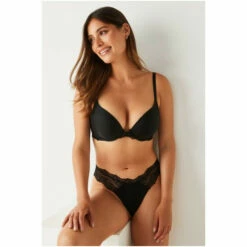 Victoria’s Secret Victoria's Secret Black Smooth Lace Wing Push Up Bra -Victoria's Secret Shop unnamed file 3046