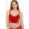 Victoria’s Secret Victoria's Secret Lipstick Red Lace Unlined Non Wired Corset Bra Top -Victoria's Secret Shop unnamed file 3100