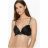 Victoria’s Secret Victoria's Secret Black Lace Shine Strap Plunge Push Up Bra -Victoria's Secret Shop unnamed file 3105