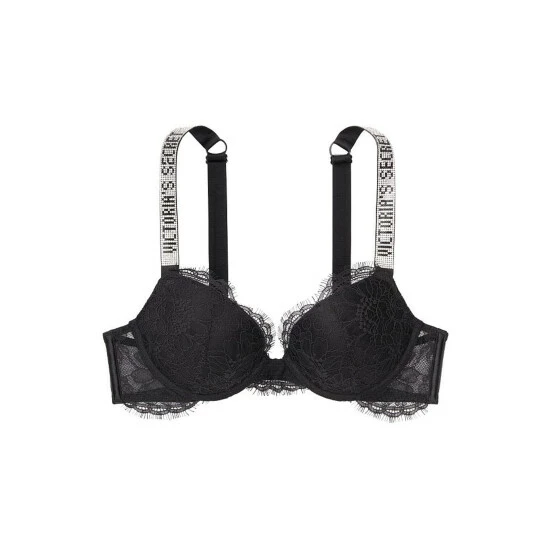 unnamed-file-3107.jpg Victoria’s Secret Victoria's Secret Black Lace Shine Strap Plunge Push Up Bra -Victoria's Secret Shop unnamed file 3107