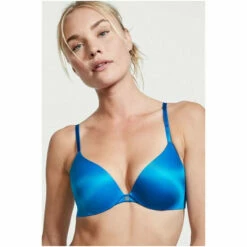 Victoria’s Secret Victoria's Secret Enamel Blue Smooth Plunge Push Up Bra
