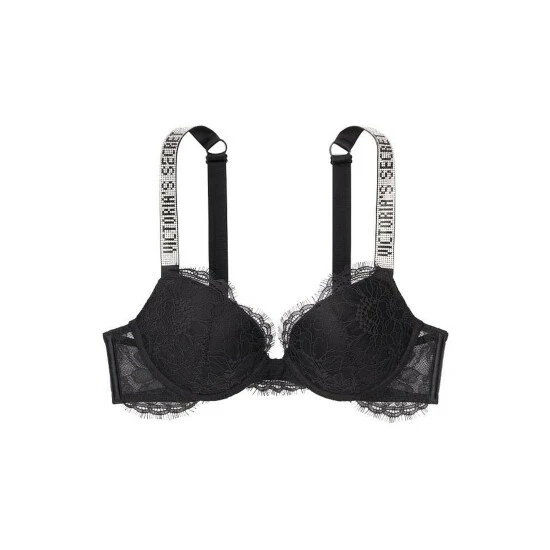 unnamed-file-3211.jpg Victoria’s Secret Victoria's Secret Black Lace Shine Strap Plunge Push Up Bra -Victoria's Secret Shop unnamed file 3211
