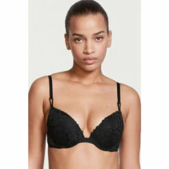 Victoria’s Secret Victoria's Secret Black Lace Push Up T-Shirt Bra
