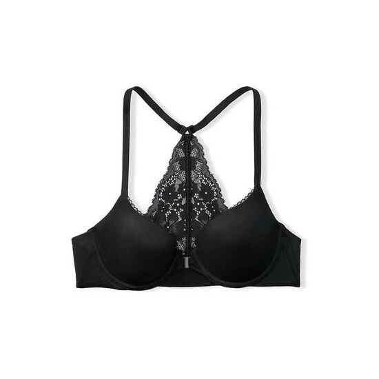unnamed-file-3241.jpg Victoria’s Secret Victoria's Secret Black Front Fastening Lace Trim Lightly Lined Demi Bra -Victoria's Secret Shop unnamed file 3241