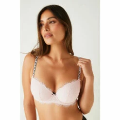 Victoria’s Secret Victoria's Secret Angel Pink Lace Lightly Lined Demi Bra