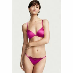 Victoria’s Secret Victoria's Secret Pink Lace Trim Thong