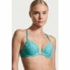 Victoria’s Secret Victoria's Secret Waterpark Blue Lace Front Fastening Push Up T-Shirt Bra