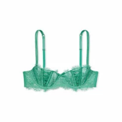 Victoria’s Secret Victoria's Secret Sea Glass Green Lace Unlined Balcony Bra