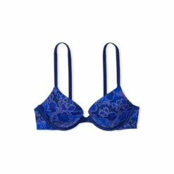 Victoria’s Secret Victoria's Secret Ensign Navy Blue Floral Ombre Smooth Push Up T-Shirt Bra -Victoria's Secret Shop unnamed file 3537