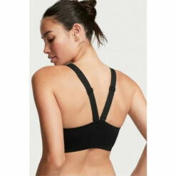 Victoria’s Secret Victoria's Secret Black Wrapped Front Smooth Non Wired Minimum Impact Sports Bra -Victoria's Secret Shop unnamed file 3563