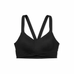 Victoria’s Secret Victoria's Secret Black Wrapped Front Smooth Non Wired Minimum Impact Sports Bra -Victoria's Secret Shop unnamed file 3564