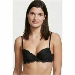 Victoria’s Secret Victoria's Secret Black Lace Lightly Lined Demi Bra