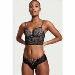 Victoria’s Secret Victoria's Secret Black Lace Lightly Lined Corset Bra Top -Victoria's Secret Shop unnamed file 3590