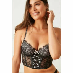 Victoria’s Secret Victoria's Secret Black Lace Lightly Lined Corset Bra Top -Victoria's Secret Shop unnamed file 3593