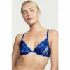 Victoria’s Secret Victoria's Secret Blue Oar Floral Embroidered Lace Unlined Demi Bra -Victoria's Secret Shop unnamed file 3609