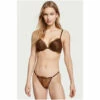 Victoria’s Secret Victoria's Secret Dark Brown Add 2 Cups Lace Push Up Bra