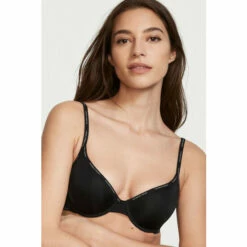 Victoria’s Secret Victoria's Secret Black Smooth Logo Strap Lightly Lined T-Shirt Bra