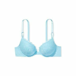 Victoria’s Secret Victoria's Secret Breaker Blue Lace Push Up T-Shirt Bra -Victoria's Secret Shop unnamed file 3690