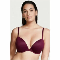 Victoria’s Secret Victoria's Secret Burgundy Purple Smooth Plunge Push Up Bra