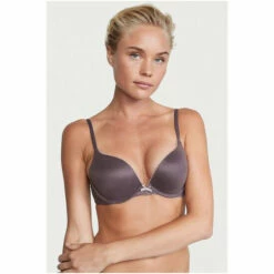 Victoria’s Secret Victoria's Secret Tornado Grey Lace Trim Push Up Bra