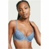Victoria’s Secret Victoria's Secret Faded Denim Iridescent Lace Lightly Lined Demi Bra -Victoria's Secret Shop unnamed file 3970