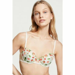 Victoria’s Secret Victoria's Secret Coconut White Embroidered Lightly Lined Demi Bra