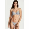 Victoria’s Secret Victoria's Secret Medium Heather Gray Smooth Logo Strap Full Cup Push Up T-Shirt Bra