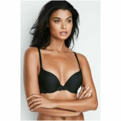 Victoria’s Secret Victoria's Secret Black Smooth Lace Wing Push Up Bra