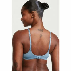 Victoria’s Secret Victoria's Secret Faded Denim Blue Smooth Logo Strap Lightly Lined Non Wired T-Shirt Bra -Victoria's Secret Shop unnamed file 4064