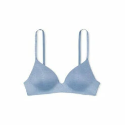 Victoria’s Secret Victoria's Secret Faded Denim Blue Smooth Logo Strap Lightly Lined Non Wired T-Shirt Bra -Victoria's Secret Shop unnamed file 4066