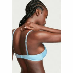 Victoria’s Secret Victoria's Secret Breaker Blue Smooth Logo Strap Lightly Lined T-Shirt Bra -Victoria's Secret Shop unnamed file 4099