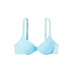 Victoria’s Secret Victoria's Secret Breaker Blue Smooth Logo Strap Lightly Lined T-Shirt Bra -Victoria's Secret Shop unnamed file 4101