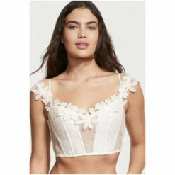 Victoria’s Secret Victoria's Secret Unlined Floral Embroidery Corset Top