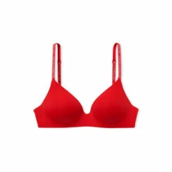 Victoria’s Secret Victoria's Secret Lipstick Red Smooth Logo Strap Lightly Lined Non Wired T-Shirt Bra -Victoria's Secret Shop unnamed file 4282