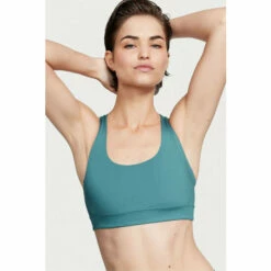 Victoria’s Secret Victoria's Secret French Sage Smooth Strappy Back Non Wired Minimum Impact Sports Bra